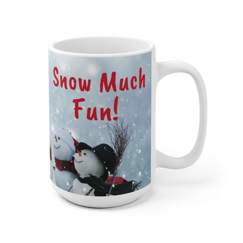 Snow Much Fun! White Ceramic Snowman Mug