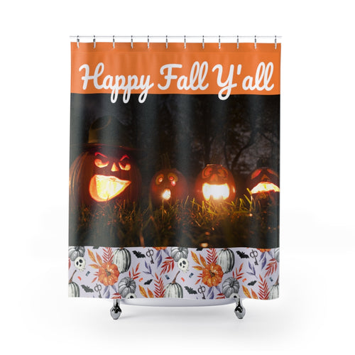 Happy Fall Y'all Pumpkin - Shower Curtain