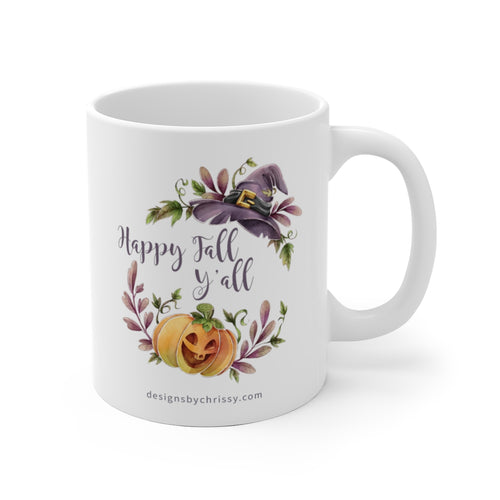 Happy Fall Y'all Ceramic Mug